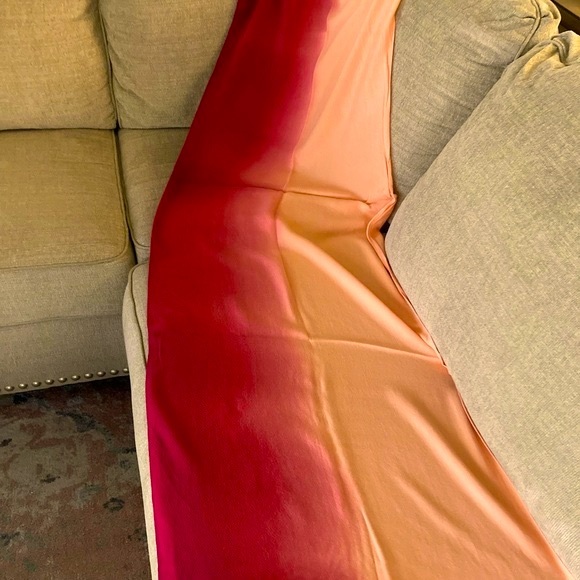 Elegant Ombre Scarf in Red and Orange - Picture 5 of 5